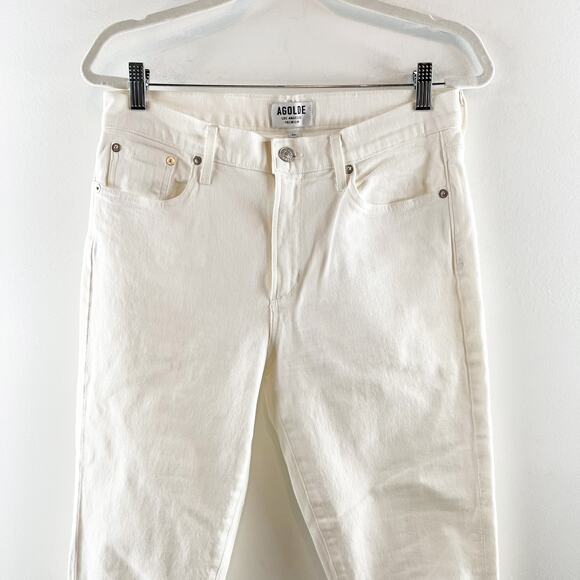 AGOLDE Sophie Crop High Rise Skinny Slim Jeans White 30 / 10 - Picture 4 of 11